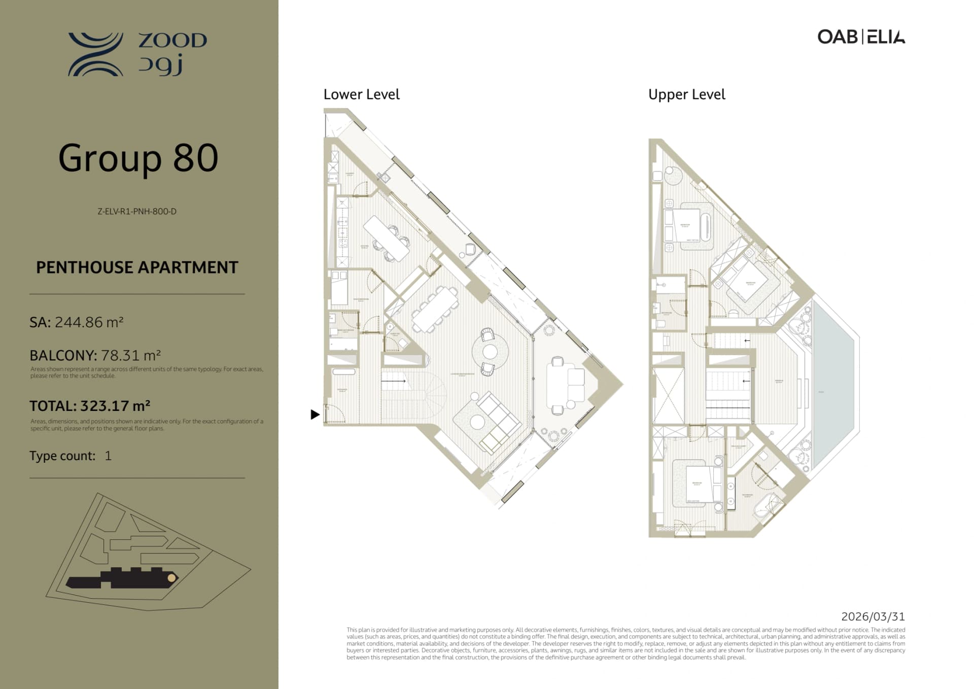 Penthouse · Group 80 floor plan